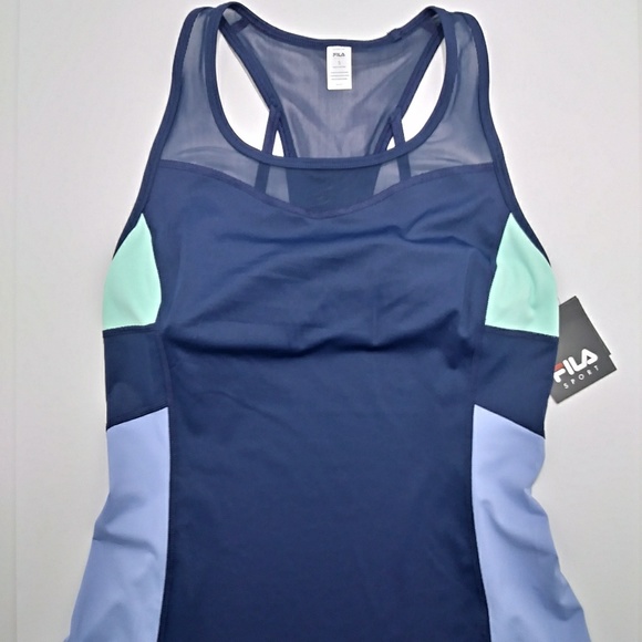 Fila Sport Women L XL Mesh Color Block Tank - Picture 2 of 7